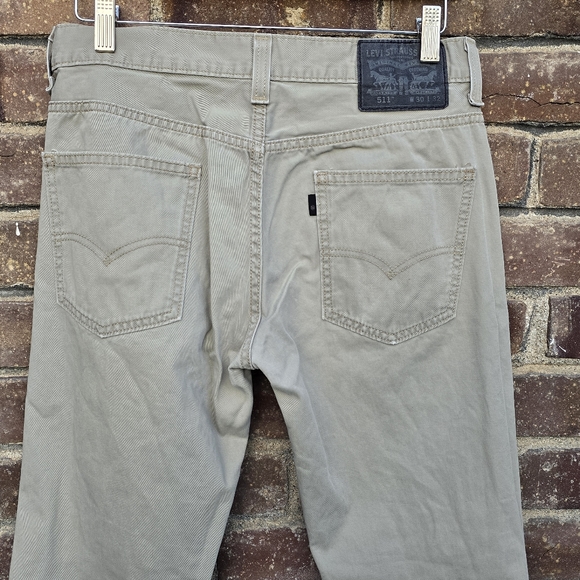 Levi's Strauss Men's Earth Khaki Straight Leg Jeans Sz 30 - Picture 4 of 11